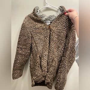 Katydid brown fleece pullover jacket size small
